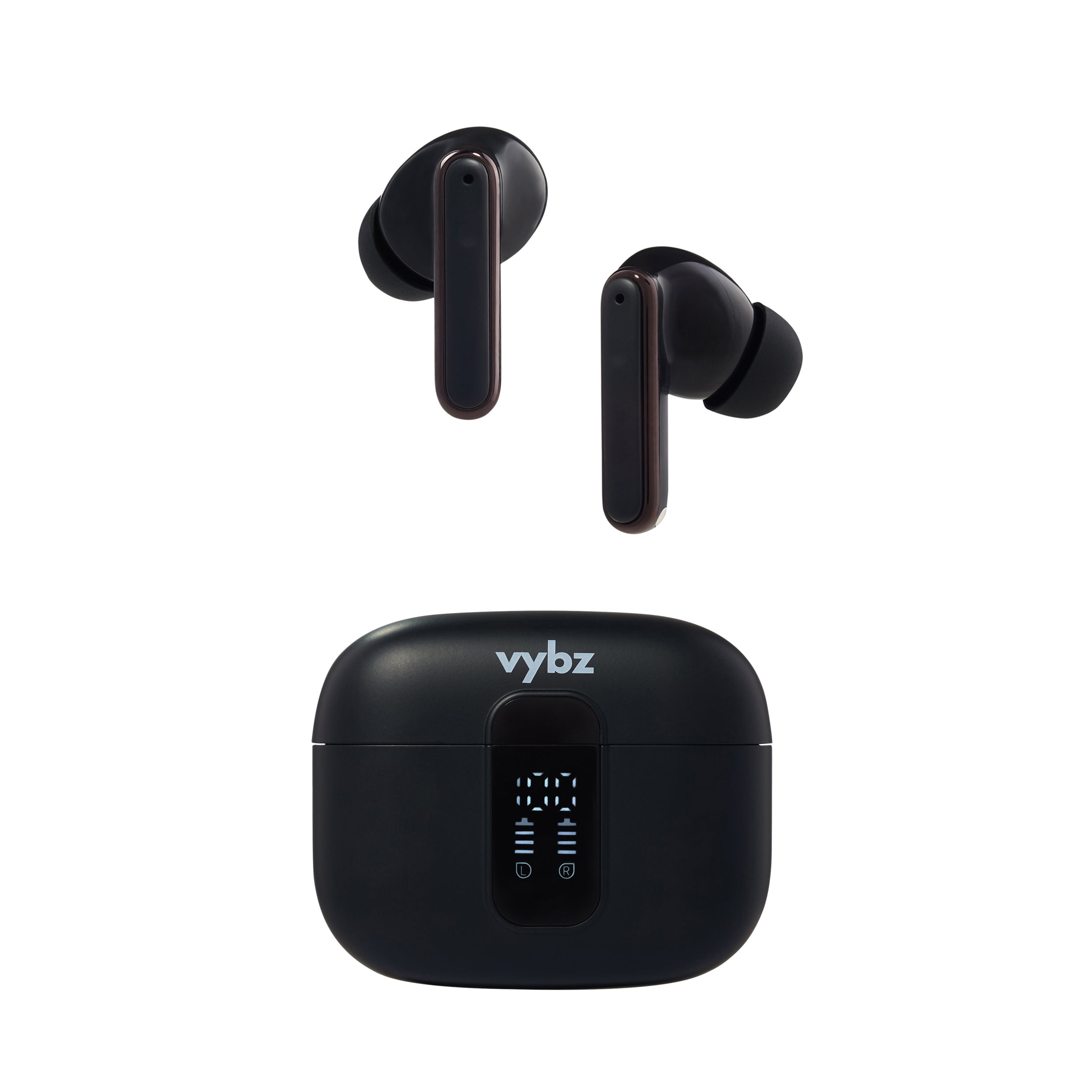 Vybz Pro True Wireless Earbuds – Noise Cancelling Bluetooth 5.3 + Charging Case