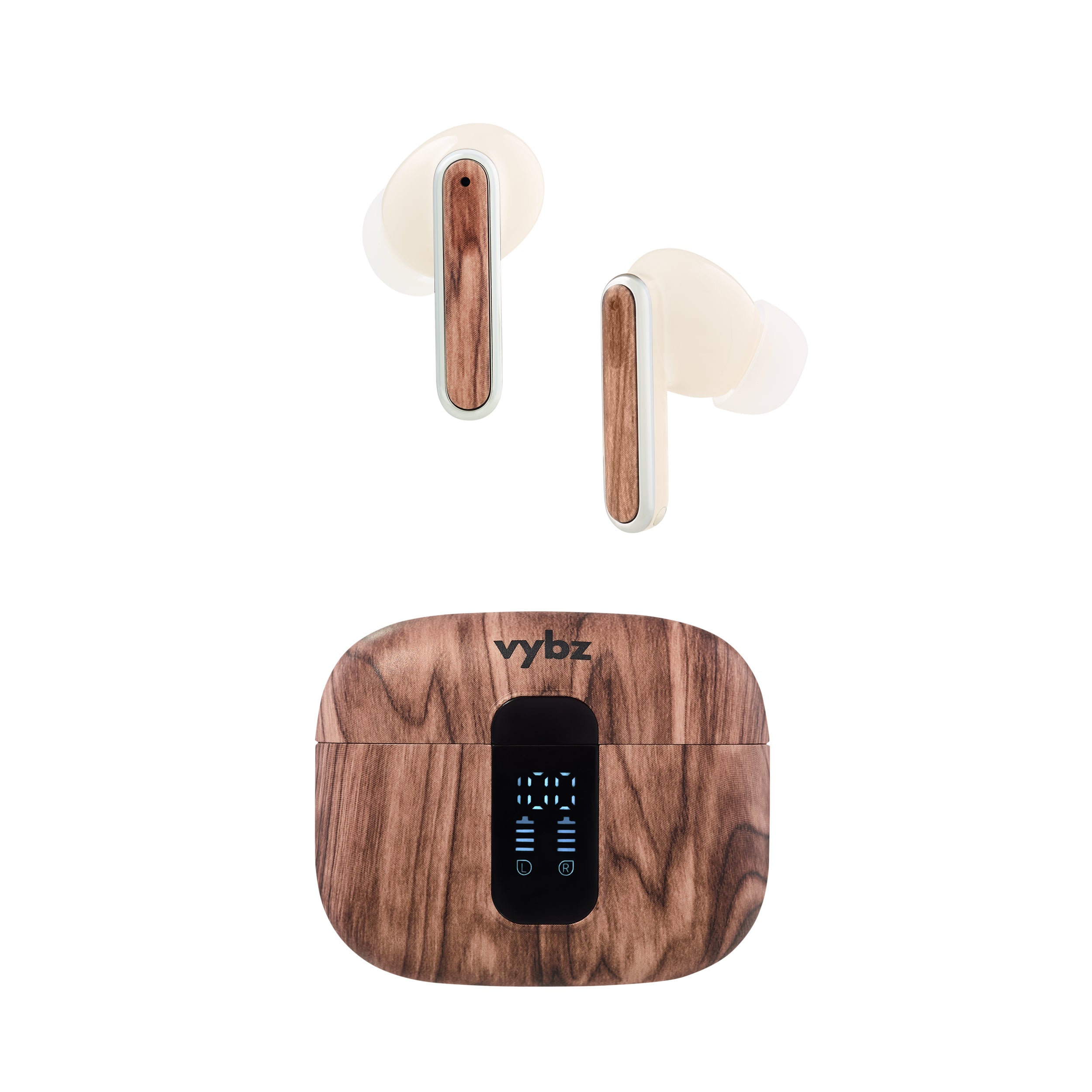 Vybz Pro True Wireless Earbuds – Noise Cancelling Bluetooth 5.3 + Charging Case
