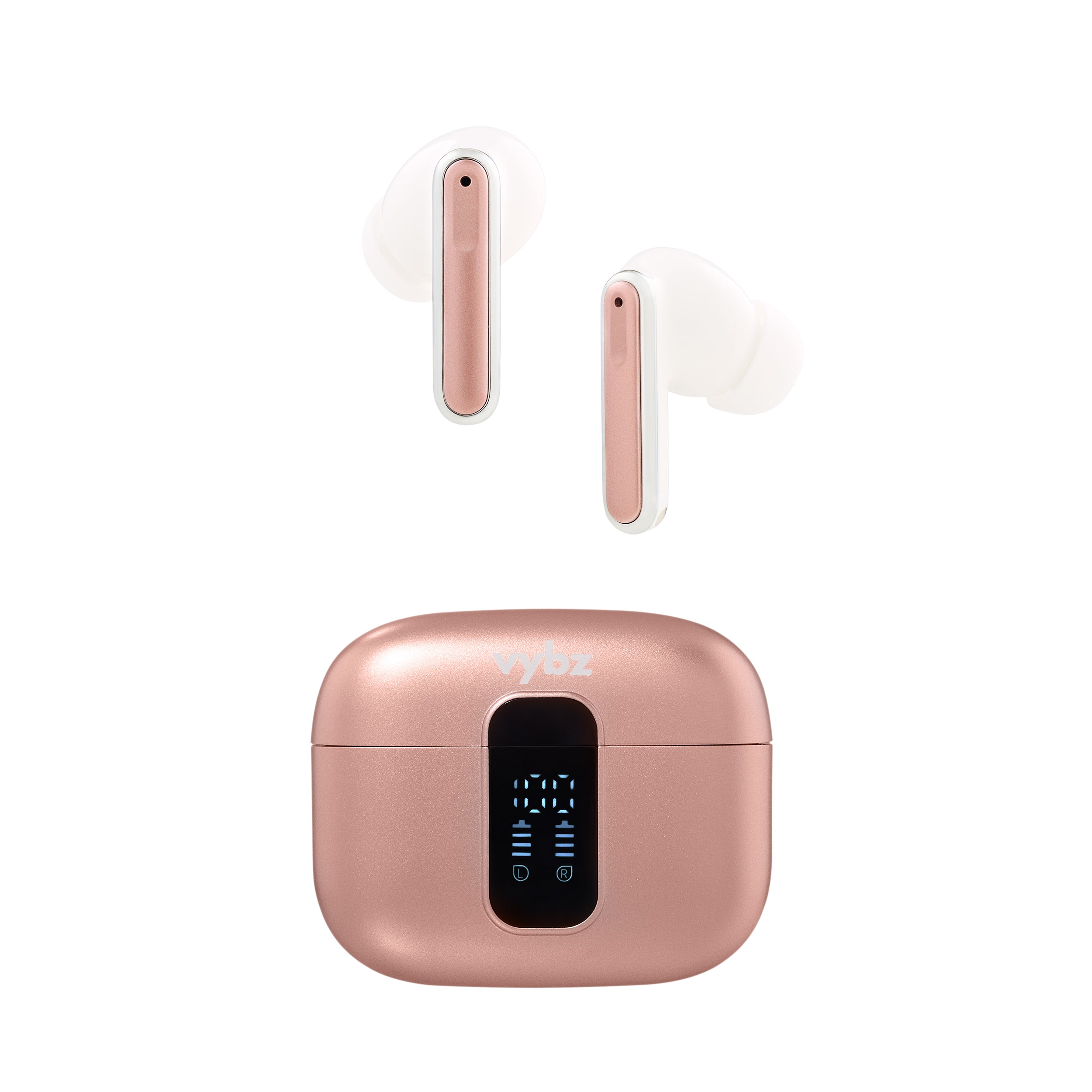 Vybz Pro True Wireless Earbuds – Noise Cancelling Bluetooth 5.3 + Charging Case
